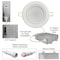 Nuwatt 4 Inch Gimbal LED Recessed Lighting for Sloped Ceiling 2700K-5000K 5CCT Canless Lights, PK6 NW-P-ADJDL-4-9W-5CT-WH-6P - alternate 6